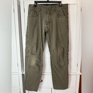 Kuhl Revolvr Pants Men 34x31 Stretch Hiking Outdoor Gorpcore Canvas Olive Brown